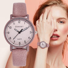 Load image into Gallery viewer, 2019 women&#39;s watches Fashion Casual Stainless Steel Case Leather Band watch Quartz Stylish Wristwatch relojo hombre Ladies Watch