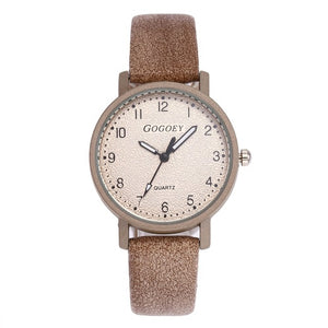 2019 women's watches Fashion Casual Stainless Steel Case Leather Band watch Quartz Stylish Wristwatch relojo hombre Ladies Watch