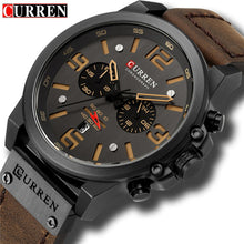 Load image into Gallery viewer, CURREN Top Luxury Brand Men&#39;s Military Waterproof Leather Sport Quartz Watches Chronograph Date Fashion Casual Men&#39;s Clock 8314