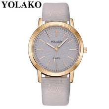 Load image into Gallery viewer, 2019 Top Brand High Quality Fashion Womens Ladies Simple Watches Geneva Faux Leather Analog Quartz Wrist Watch clock saat Gift Q