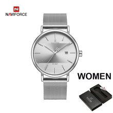 Load image into Gallery viewer, Luxury NAVIFORCE Lover&#39;s Watches for Men and Women Simple Casual Quartz Wristwatch waterproof Date Clock Couple Watch gift 2019