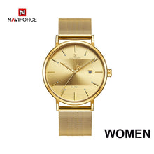 Load image into Gallery viewer, Luxury NAVIFORCE Lover&#39;s Watches for Men and Women Simple Casual Quartz Wristwatch waterproof Date Clock Couple Watch gift 2019