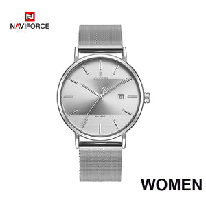 Luxury NAVIFORCE Lover's Watches for Men and Women Simple Casual Quartz Wristwatch waterproof Date Clock Couple Watch gift 2019