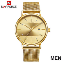 Load image into Gallery viewer, Luxury NAVIFORCE Lover&#39;s Watches for Men and Women Simple Casual Quartz Wristwatch waterproof Date Clock Couple Watch gift 2019