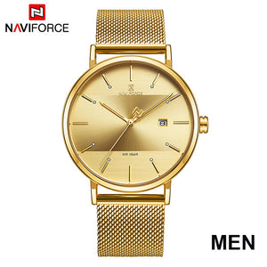 Luxury NAVIFORCE Lover's Watches for Men and Women Simple Casual Quartz Wristwatch waterproof Date Clock Couple Watch gift 2019