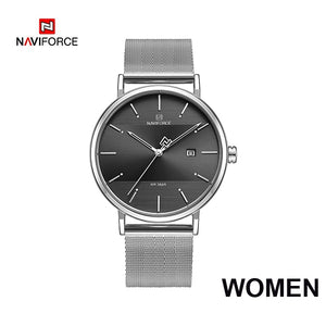 Luxury NAVIFORCE Lover's Watches for Men and Women Simple Casual Quartz Wristwatch waterproof Date Clock Couple Watch gift 2019