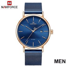 Load image into Gallery viewer, Luxury NAVIFORCE Lover&#39;s Watches for Men and Women Simple Casual Quartz Wristwatch waterproof Date Clock Couple Watch gift 2019