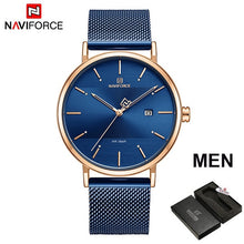 Load image into Gallery viewer, Luxury NAVIFORCE Lover&#39;s Watches for Men and Women Simple Casual Quartz Wristwatch waterproof Date Clock Couple Watch gift 2019