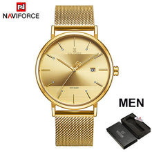 Load image into Gallery viewer, Luxury NAVIFORCE Lover&#39;s Watches for Men and Women Simple Casual Quartz Wristwatch waterproof Date Clock Couple Watch gift 2019