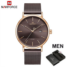 Load image into Gallery viewer, Luxury NAVIFORCE Lover&#39;s Watches for Men and Women Simple Casual Quartz Wristwatch waterproof Date Clock Couple Watch gift 2019