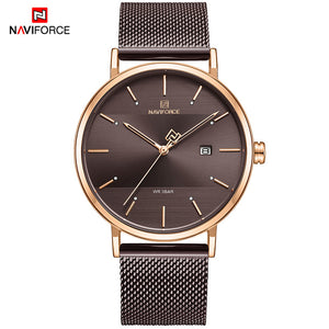 Newest Lover's Watches NAVIFORCE Quartz Simple Clock Men Women Waterproof Full Steel Couple Wristwatches Relogio Masculino 2019