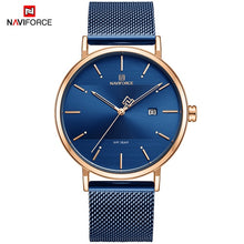 Load image into Gallery viewer, Newest Lover&#39;s Watches NAVIFORCE Quartz Simple Clock Men Women Waterproof Full Steel Couple Wristwatches Relogio Masculino 2019