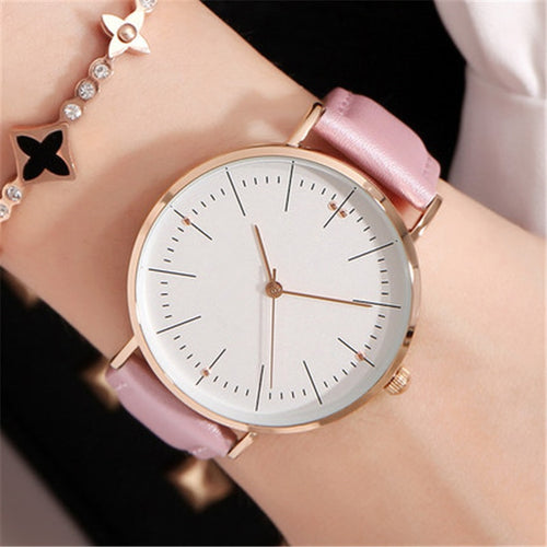 Luxury Simple Women's Watches Fashion Casual Motion Women Watch Ladies Quartz Leather Wristwatch Romantic Clock Montre Femme