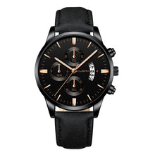 Load image into Gallery viewer, Men&#39;s Watch Fashion Sport Stainless Steel Case Leather Band Quartz Analog Wrist Watch Men Masculino Relogio Watch Clock