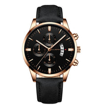 Load image into Gallery viewer, Men&#39;s Watch Fashion Sport Stainless Steel Case Leather Band Quartz Analog Wrist Watch Men Masculino Relogio Watch Clock