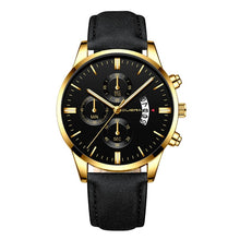 Load image into Gallery viewer, Men&#39;s Watch Fashion Sport Stainless Steel Case Leather Band Quartz Analog Wrist Watch Men Masculino Relogio Watch Clock