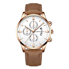 Load image into Gallery viewer, Men&#39;s Watch Fashion Sport Stainless Steel Case Leather Band Quartz Analog Wrist Watch Men Masculino Relogio Watch Clock