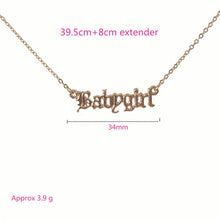 Load image into Gallery viewer, High Quality 2019 New Fashion Jewelry Gold Babygirl Letter Necklace Name Pendants Lovely Gift for the Mom