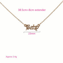 Load image into Gallery viewer, High Quality 2019 New Fashion Jewelry Gold Babygirl Letter Necklace Name Pendants Lovely Gift for the Mom