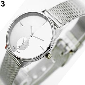 Women's Men's Classic Quartz Stainless Steel Mesh Band Wrist Watch Lover's Gift