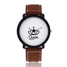 Load image into Gallery viewer, Couple Leisure Watches Fashion Lover&#39;s Queen &amp; King  Round Dial Wirstwatches Retro Casual Creative Classic Elegant Watch