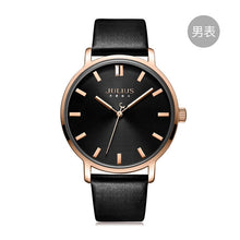 Load image into Gallery viewer, Classic Men&#39;s Watch Women&#39;s Watch Japan Quartz Couple Hours Fashion Real Leather Bracelet Lover&#39;s Birthday Gift Julius Box