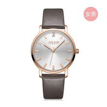 Load image into Gallery viewer, Classic Men&#39;s Watch Women&#39;s Watch Japan Quartz Couple Hours Fashion Real Leather Bracelet Lover&#39;s Birthday Gift Julius Box