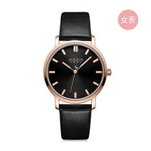 Load image into Gallery viewer, Classic Men&#39;s Watch Women&#39;s Watch Japan Quartz Couple Hours Fashion Real Leather Bracelet Lover&#39;s Birthday Gift Julius Box