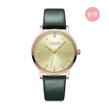 Load image into Gallery viewer, Classic Men&#39;s Watch Women&#39;s Watch Japan Quartz Couple Hours Fashion Real Leather Bracelet Lover&#39;s Birthday Gift Julius Box