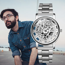 Load image into Gallery viewer, SOXY 2019 NEW Men Watches Skeleton Top Brand Luxury Business Watches Men&#39;s Stainless Steel Band Auto Date relogio masculino saat