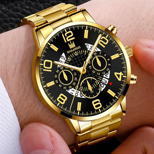 Men's Business Watch Luxury Stainless Steel Strap Casual Waterproof Quartz Watches Men Date Calendar Display Wrist Watch Clock