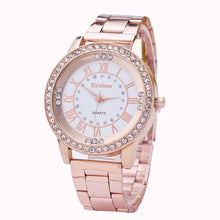 Load image into Gallery viewer, 2018 Lovers watch Luxury Crystal Gold Watches Women&#39;s Men&#39;s Crystal Rhinestone Stainless Steel Analog Crystal Quartz Wrist Watch