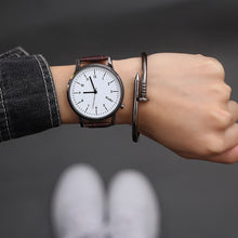 Load image into Gallery viewer, Couple Watches 2019 New Fashion Leather Lover&#39;s Watches Simple Couple Watch Gifts  for Men Women Clock Pareja Pair watch