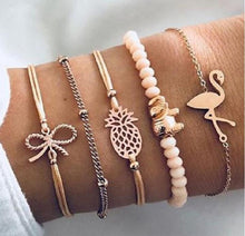 Load image into Gallery viewer, 30 Styles Bohemian Bracelet Set For women Shell Star Map lotus pineapple Heart Natural stone Beads chains Bangle Boho Jewelry