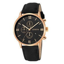 Load image into Gallery viewer, Fashion Geneva Men Date Alloy Case Synthetic Leather Analog Quartz Sport Watch Male Clock Top Brand Luxury Relogio Masculino D30