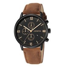 Load image into Gallery viewer, Fashion Geneva Men Date Alloy Case Synthetic Leather Analog Quartz Sport Watch Male Clock Top Brand Luxury Relogio Masculino D30