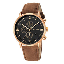 Load image into Gallery viewer, Fashion Geneva Men Date Alloy Case Synthetic Leather Analog Quartz Sport Watch Male Clock Top Brand Luxury Relogio Masculino D30