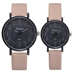 lover's Watches 2PCS Set For Women Man Fashion Leather Retro Design Quartz Clock Ladies Sports Wrist Watch relogio masculino