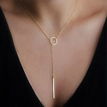 Load image into Gallery viewer, New Simple Tassel Women Chain Necklace Silver Gold Round Choker Pendant Necklace Jewelry Personalized Necklaces Accessories Gift