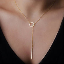 Load image into Gallery viewer, New Simple Tassel Women Chain Necklace Silver Gold Round Choker Pendant Necklace Jewelry Personalized Necklaces Accessories Gift