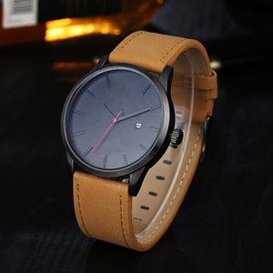 Military Quartz Men Watch Leather Sport watches Reloj 2019 Fashion Large Dial High Quality Clock Wristwatch Relogio Masculino