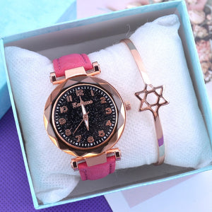 Fashion Starry Sky Women Watches Top Sale Leather Ladies Bracelet Watch Quartz Wristwatches Casual Female Clock Relogio Feminino