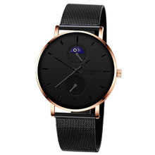 Load image into Gallery viewer, New Men&#39;s Watch Luxury Quartz Alloy Mesh  Multicolor Pointer Mysterious Black Male Business Simple Clock relogio masculino