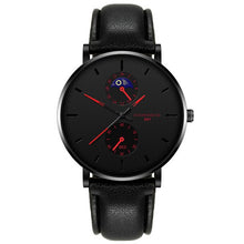 Load image into Gallery viewer, New Men&#39;s Watch Luxury Quartz Alloy Mesh  Multicolor Pointer Mysterious Black Male Business Simple Clock relogio masculino