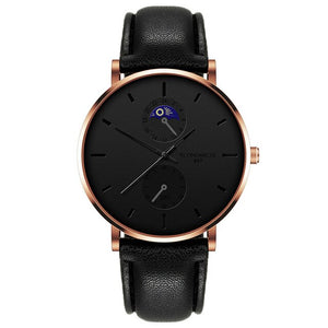 New Men's Watch Luxury Quartz Alloy Mesh  Multicolor Pointer Mysterious Black Male Business Simple Clock relogio masculino