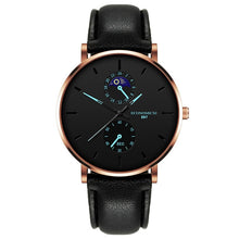 Load image into Gallery viewer, New Men&#39;s Watch Luxury Quartz Alloy Mesh  Multicolor Pointer Mysterious Black Male Business Simple Clock relogio masculino