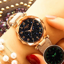 Load image into Gallery viewer, Fashion Women Watches 2019 Best Sell Star Sky Dial Clock Luxury Rose Gold Women&#39;s Bracelet Quartz Wrist Watches New Dropshipping