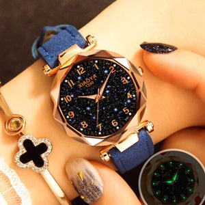 Fashion Women Watches 2019 Best Sell Star Sky Dial Clock Luxury Rose Gold Women's Bracelet Quartz Wrist Watches New Dropshipping