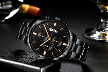 Load image into Gallery viewer, 2019 Hot Sell CUENA Men Watch Luxury Men&#39;s Stainless Steel Sport Quartz Watches Analog Date Hours Wrist Watch relogio masculino