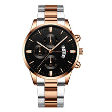 Load image into Gallery viewer, 2019 Hot Sell CUENA Men Watch Luxury Men&#39;s Stainless Steel Sport Quartz Watches Analog Date Hours Wrist Watch relogio masculino